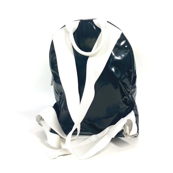 CHANEL LA PAUSA Bag Backpack Bicolor Backpack PVC Black/White main image 4